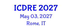 International Conference on Desalination and Renewable Energy (ICDRE) May 03, 2027 - Rome, Italy
