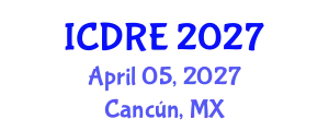 International Conference on Desalination and Renewable Energy (ICDRE) April 05, 2027 - Cancún, Mexico
