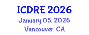 International Conference on Desalination and Renewable Energy (ICDRE) January 05, 2026 - Vancouver, Canada