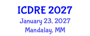 International Conference on Desalination and Renewable Energy (ICDRE) January 23, 2027 - Mandalay, Myanmar