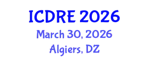 International Conference on Desalination and Renewable Energy (ICDRE) March 30, 2026 - Algiers, Algeria