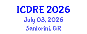 International Conference on Desalination and Renewable Energy (ICDRE) July 03, 2026 - Santorini, Greece