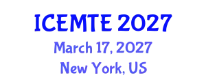 International Conference on Environmental Management, Technology and Engineering (ICEMTE) March 17, 2027 - New York, United States