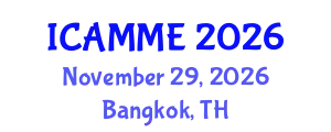 International Conference on Applied Mechanics and Mechanical Engineering (ICAMME) November 29, 2026 - Bangkok, Thailand