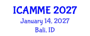 International Conference on Applied Mechanics and Mechanical Engineering (ICAMME) January 14, 2027 - Bali, Indonesia