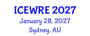 International Conference on Environmental and Water Resources Engineering (ICEWRE) January 28, 2027 - Sydney, Australia