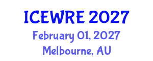 International Conference on Environmental and Water Resources Engineering (ICEWRE) February 01, 2027 - Melbourne, Australia