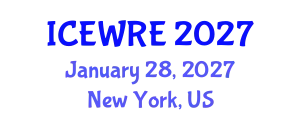International Conference on Environmental and Water Resources Engineering (ICEWRE) January 28, 2027 - New York, United States