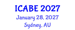 International Conference on Applied Biology and Ecology (ICABE) January 28, 2027 - Sydney, Australia