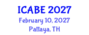 International Conference on Applied Biology and Ecology (ICABE) February 10, 2027 - Pattaya, Thailand