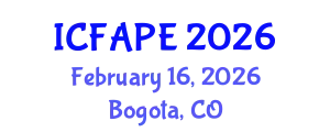 International Conference on Food and Agricultural Process Engineering (ICFAPE) February 16, 2026 - Bogota, Colombia
