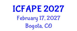 International Conference on Food and Agricultural Process Engineering (ICFAPE) February 17, 2027 - Bogota, Colombia