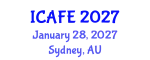 International Conference on Agricultural and Forestry Engineering (ICAFE) January 28, 2027 - Sydney, Australia