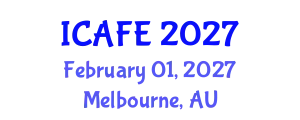 International Conference on Agricultural and Forestry Engineering (ICAFE) February 01, 2027 - Melbourne, Australia