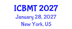 International Conference on Business, Marketing and Tourism (ICBMT) January 28, 2027 - New York, United States
