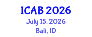 International Conference on Agriculture and Biotechnology (ICAB) July 15, 2026 - Bali, Indonesia
