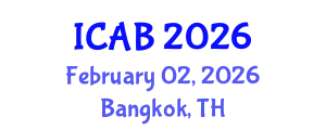 International Conference on Agriculture and Biotechnology (ICAB) February 02, 2026 - Bangkok, Thailand