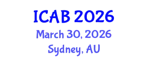 International Conference on Agriculture and Biotechnology (ICAB) March 30, 2026 - Sydney, Australia