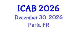 International Conference on Agriculture and Biotechnology (ICAB) December 30, 2026 - Paris, France