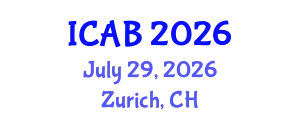 International Conference on Agriculture and Biotechnology (ICAB) July 29, 2026 - Zurich, Switzerland