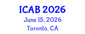 International Conference on Agriculture and Biotechnology (ICAB) June 15, 2026 - Toronto, Canada