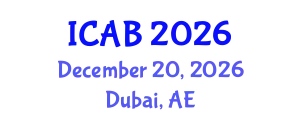 International Conference on Agriculture and Biotechnology (ICAB) December 20, 2026 - Dubai, United Arab Emirates