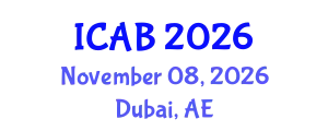 International Conference on Agriculture and Biotechnology (ICAB) November 08, 2026 - Dubai, United Arab Emirates