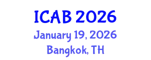 International Conference on Agriculture and Biotechnology (ICAB) January 19, 2026 - Bangkok, Thailand