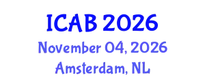 International Conference on Agriculture and Biotechnology (ICAB) November 04, 2026 - Amsterdam, Netherlands