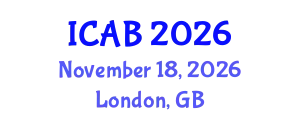 International Conference on Agriculture and Biotechnology (ICAB) November 18, 2026 - London, United Kingdom