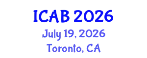 International Conference on Agriculture and Biotechnology (ICAB) July 19, 2026 - Toronto, Canada