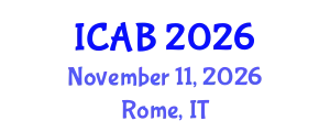 International Conference on Agriculture and Biotechnology (ICAB) November 11, 2026 - Rome, Italy