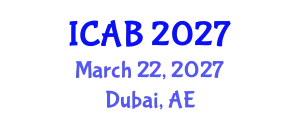 International Conference on Agriculture and Biotechnology (ICAB) March 22, 2027 - Dubai, United Arab Emirates