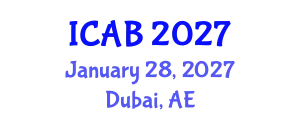 International Conference on Agriculture and Biotechnology (ICAB) January 28, 2027 - Dubai, United Arab Emirates
