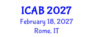International Conference on Agriculture and Biotechnology (ICAB) February 18, 2027 - Rome, Italy