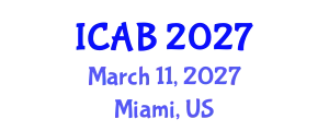 International Conference on Agriculture and Biotechnology (ICAB) March 11, 2027 - Miami, United States