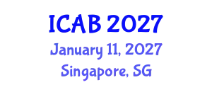 International Conference on Agriculture and Biotechnology (ICAB) January 11, 2027 - Singapore, Singapore