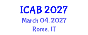 International Conference on Agriculture and Biotechnology (ICAB) March 04, 2027 - Rome, Italy
