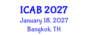 International Conference on Agriculture and Biotechnology (ICAB) January 18, 2027 - Bangkok, Thailand