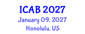 International Conference on Agriculture and Biotechnology (ICAB) January 09, 2027 - Honolulu, United States