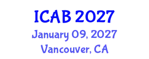International Conference on Agriculture and Biotechnology (ICAB) January 09, 2027 - Vancouver, Canada