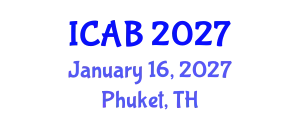 International Conference on Agriculture and Biotechnology (ICAB) January 16, 2027 - Phuket, Thailand