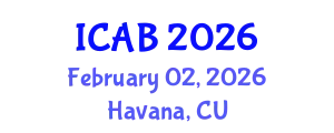 International Conference on Agriculture and Biotechnology (ICAB) February 02, 2026 - Havana, Cuba