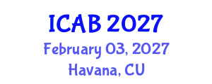 International Conference on Agriculture and Biotechnology (ICAB) February 03, 2027 - Havana, Cuba