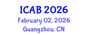 International Conference on Agriculture and Biotechnology (ICAB) February 02, 2026 - Guangzhou, China