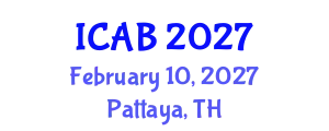 International Conference on Agriculture and Biotechnology (ICAB) February 10, 2027 - Pattaya, Thailand