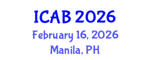 International Conference on Agriculture and Biotechnology (ICAB) February 16, 2026 - Manila, Philippines