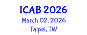 International Conference on Agriculture and Biotechnology (ICAB) March 02, 2026 - Taipei, Taiwan