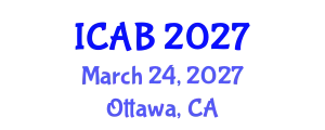 International Conference on Agriculture and Biotechnology (ICAB) March 24, 2027 - Ottawa, Canada