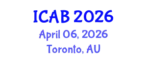 International Conference on Agriculture and Biotechnology (ICAB) April 06, 2026 - Toronto, Australia
